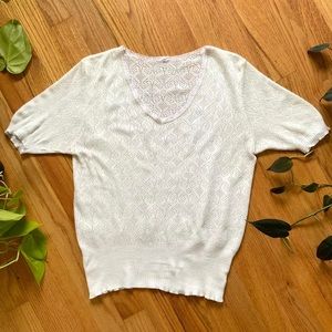 Vintage short sleeve thermal top